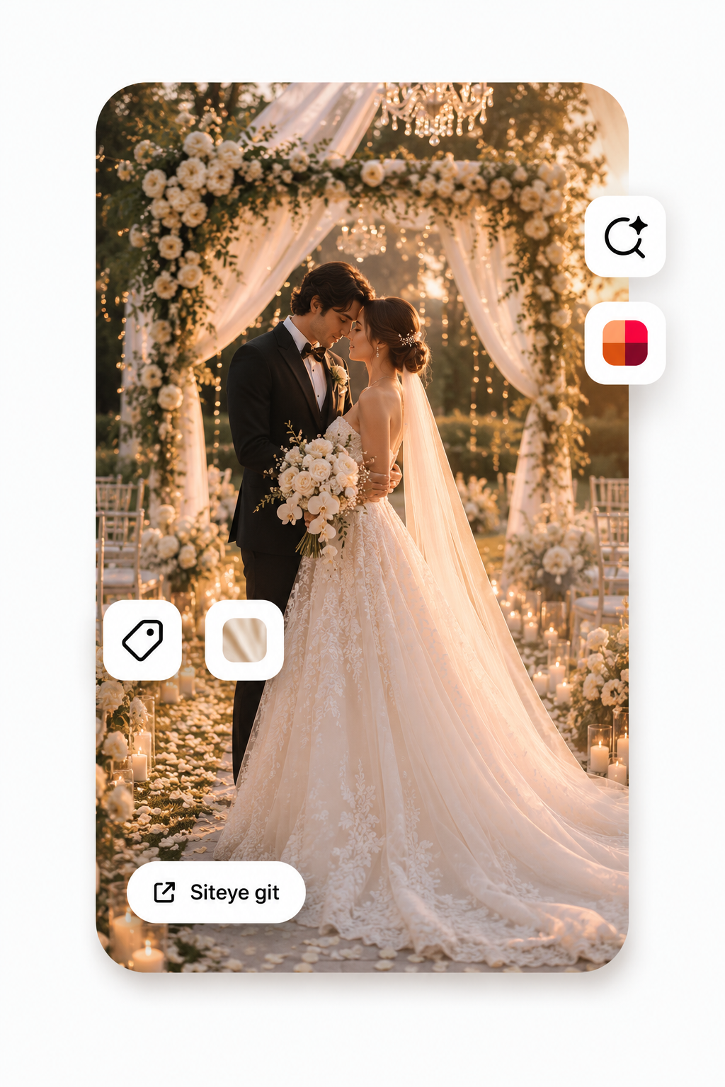 Visual search for wedding style